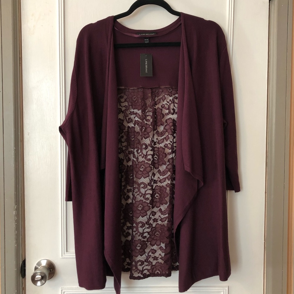 Lane Bryant 1/2 Sleeve Lace Cardigan